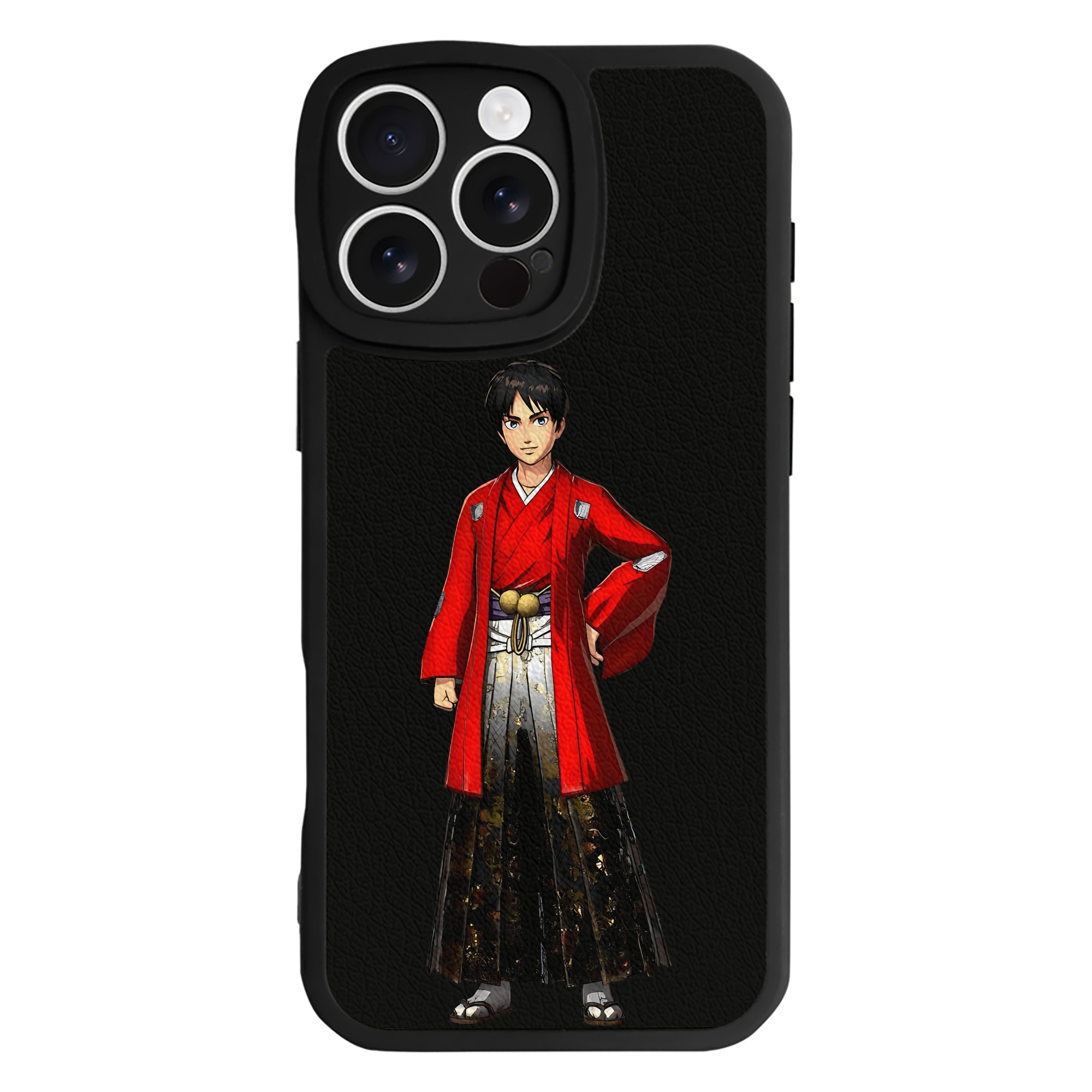 （画像用） 進撃の巨人 エレン･イェーガー Attack on Titan Eren Jäger 【iPhone 16シリーズ対応】シリコンスマホケース（レザー調） 材質：シリコン